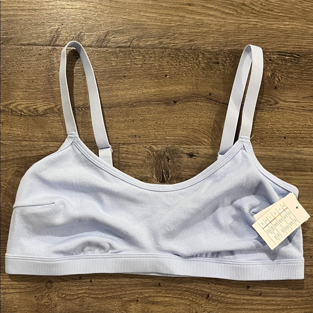 Auden Light Blue Unlined Scoop Neck Women's Bralette